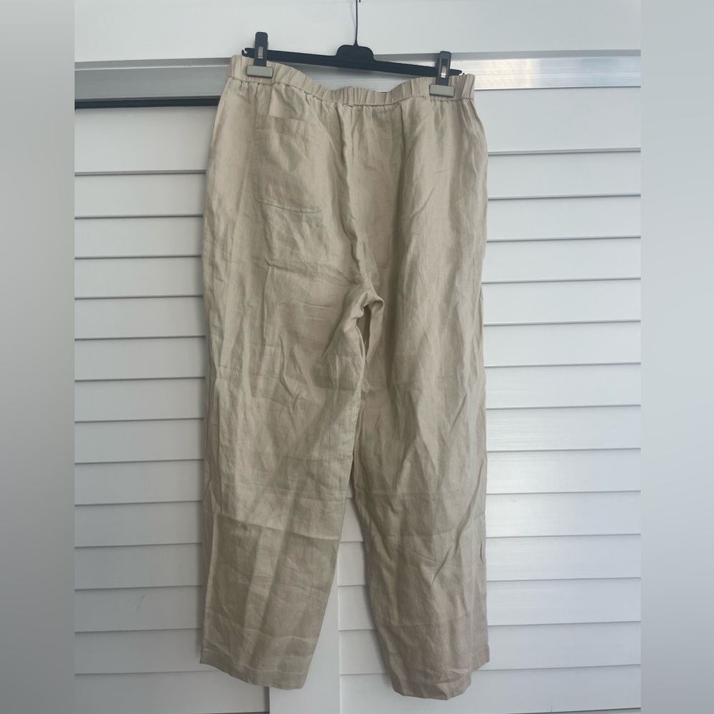 Quince New 100% European Linen Pants Beige L - Picture 8 of 8